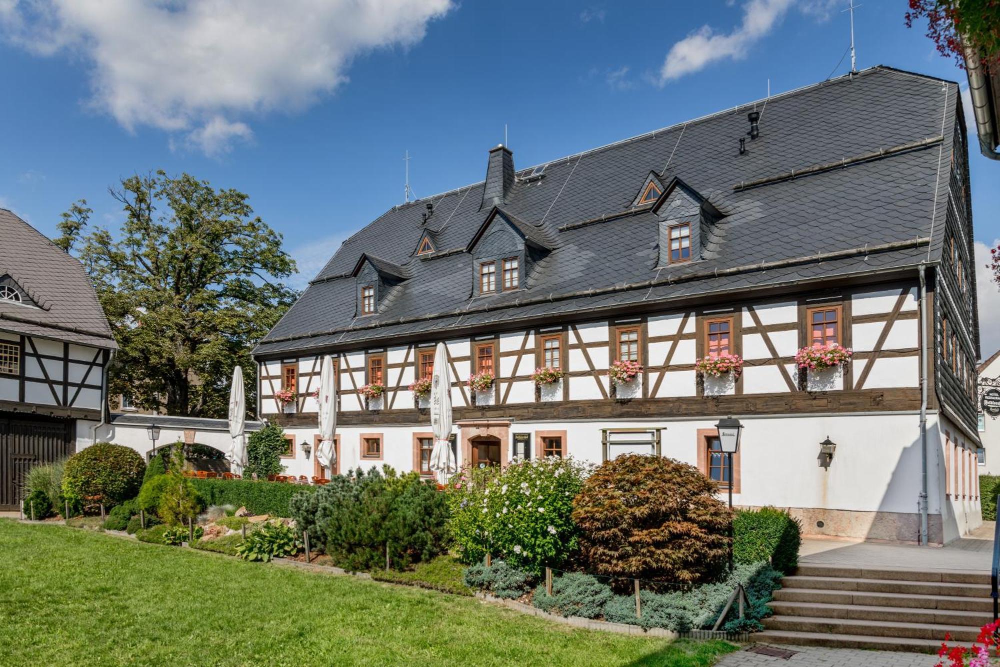 Hotel Folklorehof Chemnitz Exterior foto