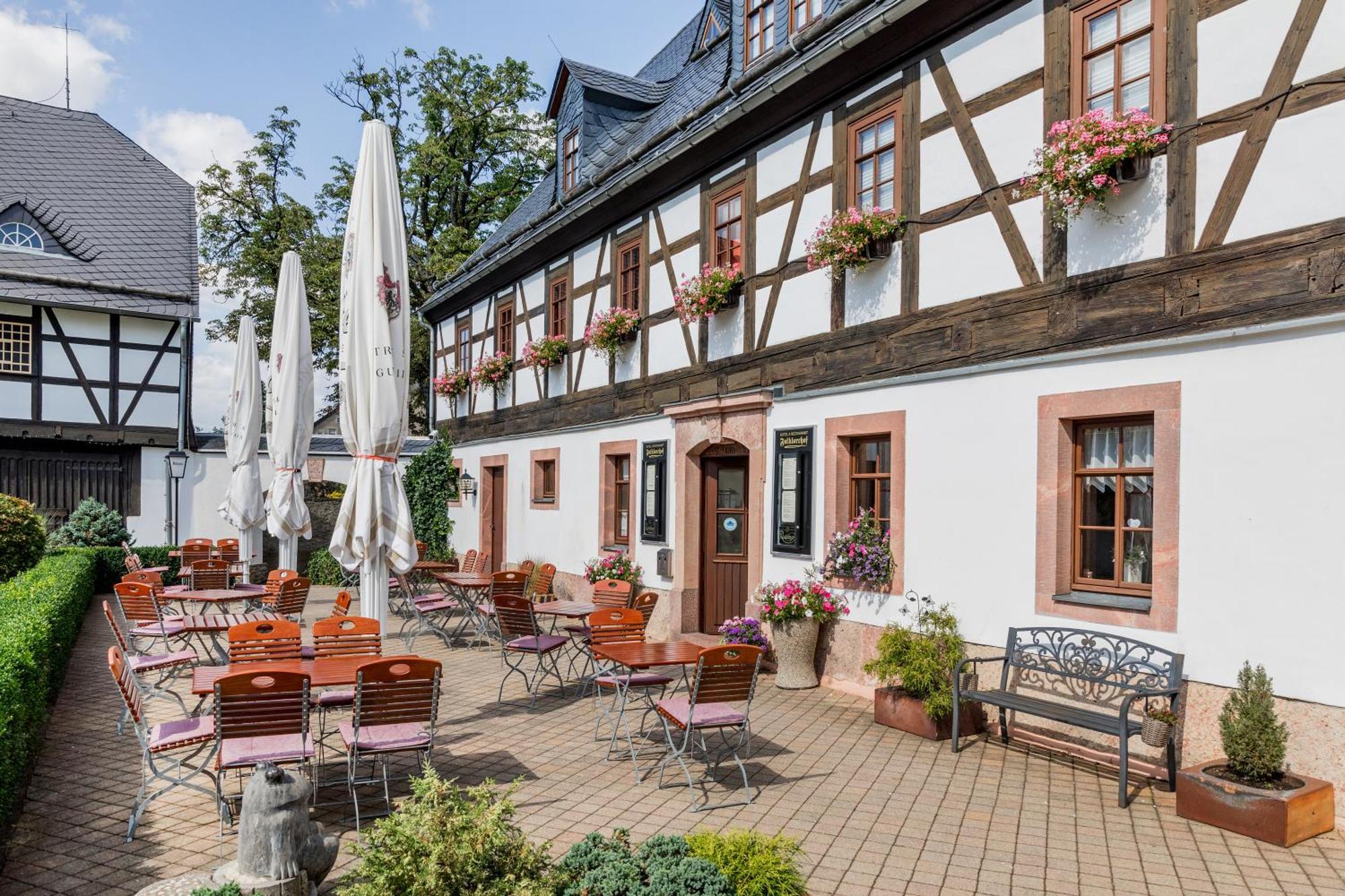 Hotel Folklorehof Chemnitz Exterior foto